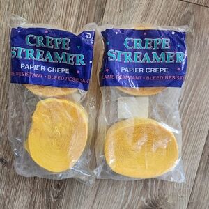 FOUR CREPE PAPER ROLLS CREPE STREAMER DENNECREPE 2 PACKAGES